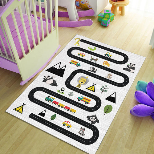 City Road Kids Play Rug, Nursery Decor, Road Playground