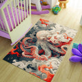 Octopus Rug, Colorful Living Room Rug, Octopus Art Floor Rug