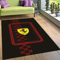 Ferrari F1 Rug, Ferrari Car Rug: Finish Line Theme