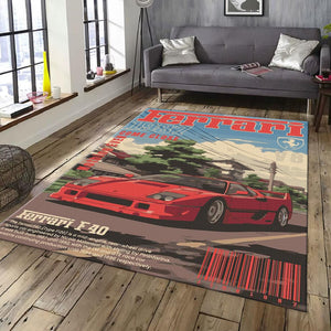 Ferrari F1 Rug Ferrari F40 Rug: Custom Team Car Carpet for Office