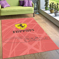 Ferrari F1 Rug Ferrari Car Rug: Custom Velvety Carpet for Office