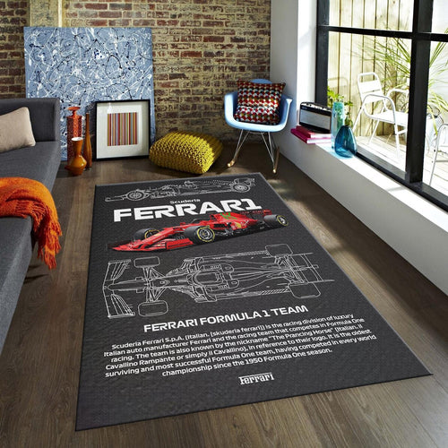 Ferrari F1 Rug Ferrari Rug Formula 1 Racing Carpet for Garage &