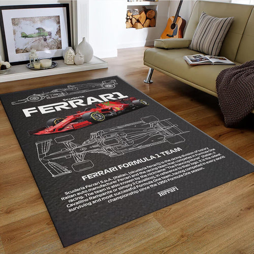 Ferrari F1 Rug Ferrari Rug Formula 1 Racing Carpet for Garage &