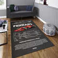 Ferrari F1 Rug Ferrari Rug Formula 1 Racing Carpet for Garage &