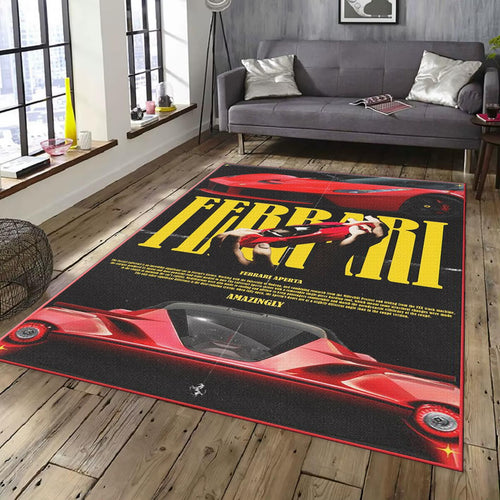 Ferrari F1 Rug Ferrari Rug Formula 1 Racing Carpet for Garage &