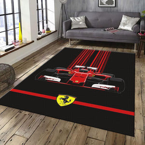 Ferrari F1 Rug Ferrari Formula Car Rug: Custom Team Racing Carpet