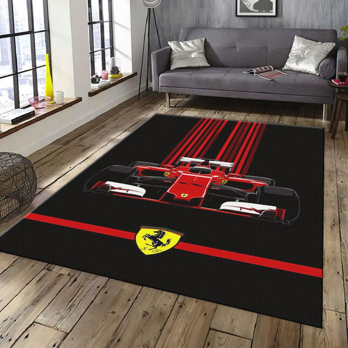 Ferrari F1 Rug Ferrari Formula Car Rug: Custom Team Racing Carpet