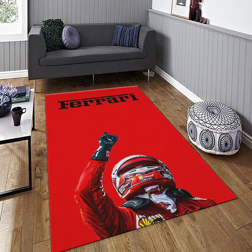 Ferrari F1 Rug, Ferrari Team Rug: Custom Racing Car Carpet