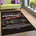 Ferrari F1 Rug, Ferrari F1 Team Rug: Custom Racing Car Carpet