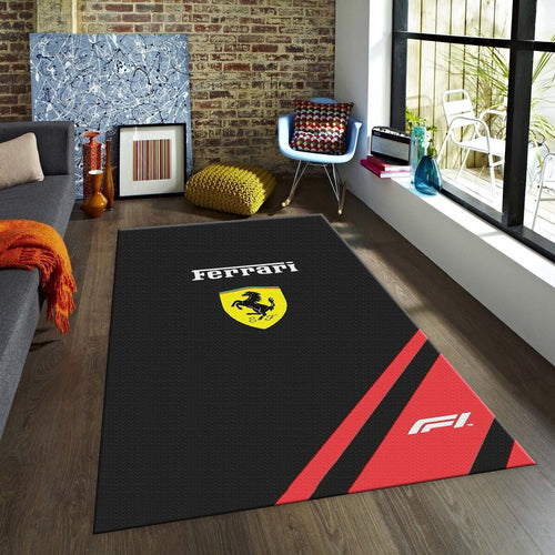 Ferrari F1 Rug, Ferrari F1 Rug: Black & Red Lines