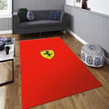 Ferrari F1 Rug, Ferrari Horse Logo Rug: Red Automotive Decor