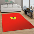 Ferrari F1 Rug, Ferrari Horse Logo Rug: Red Automotive Decor