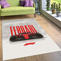 Ferrari F1 Rug, Ferrari F1 Rug: Black & Red Racing Lines