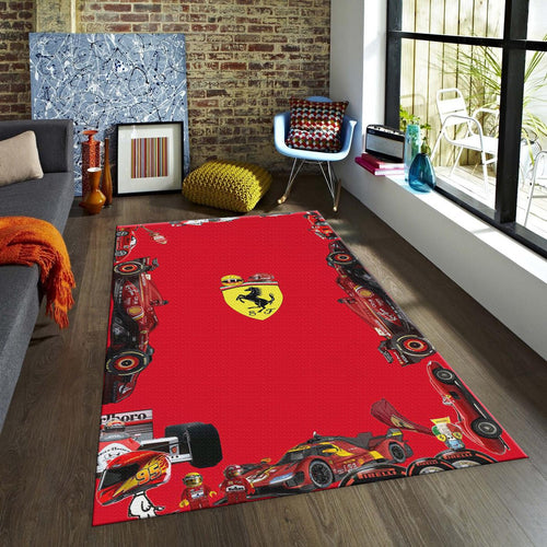 Ferrari F1 Rug Team Ferrari Rug Formula 1 Racing Carpet for