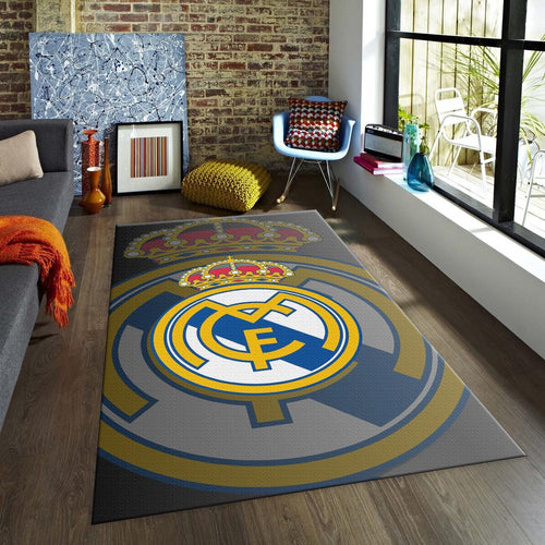 Real Madrid Rug, Real Madrid Football Rug: Vintage Design