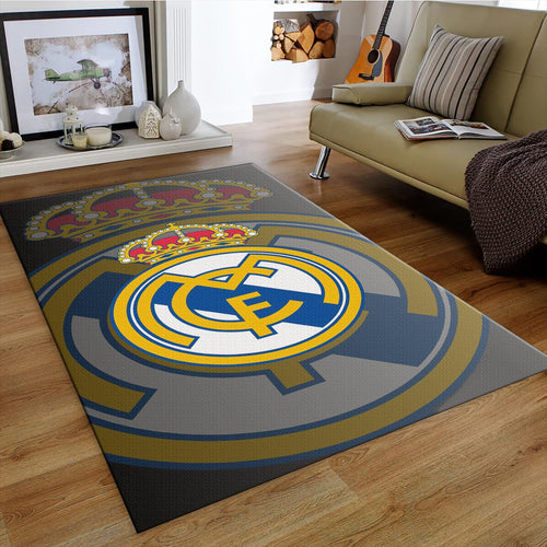 Real Madrid Rug, Real Madrid Football Rug: Vintage Design