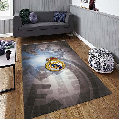 Real Madrid Rug, Real Madrid Football Rug: Vintage Logo