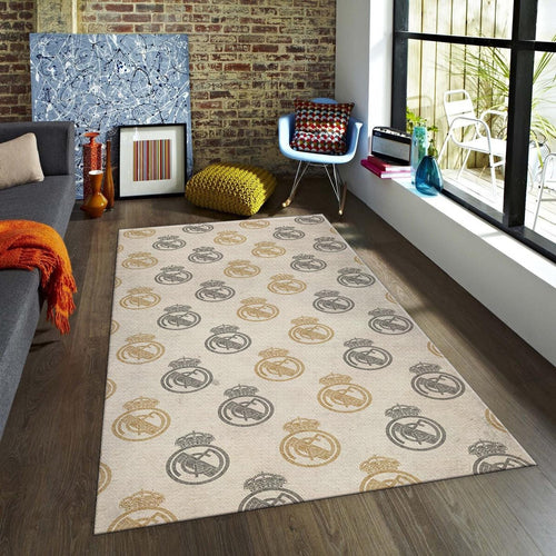 Real Madrid Rug Real Madrid Rug: Vintage Football Team Mini Logos