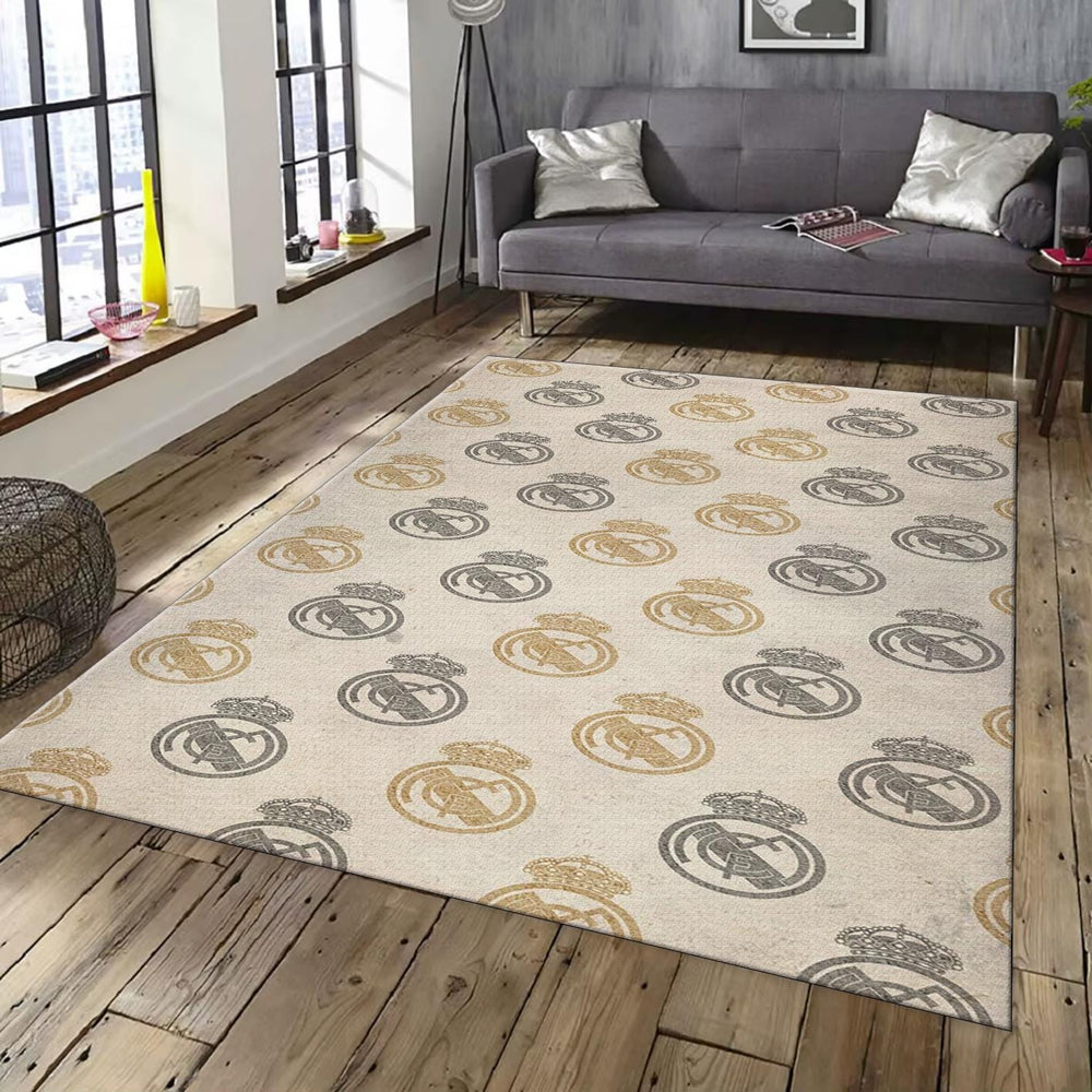 Real Madrid Rug Real Madrid Rug: Vintage Football Team Mini Logos