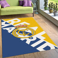 Real Madrid Rug Real Madrid Football Rug: Vintage Cross