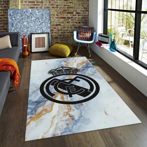 Real Madrid Rug Real Madrid Rug: Vintage Marble Football Team