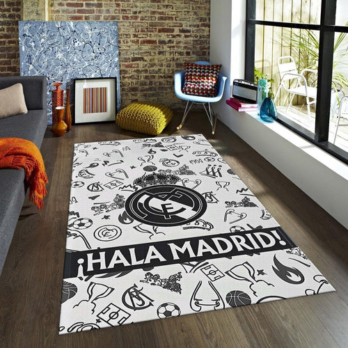 Real Madrid Rug, Real Madrid Football Rug: Vintage Street Art