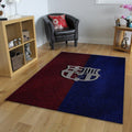 FC Barcelona Rug Silver Logo Barça Carpet for Fans & Kids Room
