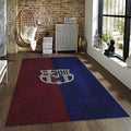 FC Barcelona Rug Silver Logo Barça Carpet for Fans & Kids Room