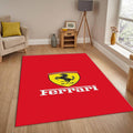 Ferrari F1 Rug, Red Background Logo