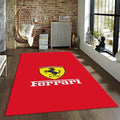 Ferrari F1 Rug, Red Background Logo