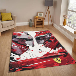 Ferrari F1 Rug Car Person Gift Formula 1 Racing Carpet for Garage