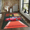 Ferrari F1 Rug F40 Icon Poster Formula 1 Racing Carpet for Garage