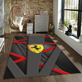 Ferrari F1 Rug Carbon Back Red Formula 1 Racing Carpet for Garage