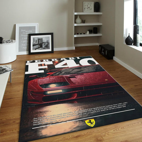 Ferrari F1 Rug Car Person Gift Formula 1 Racing Carpet for Garage