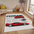 Ferrari F1 Rug F40 Vintage Cover Formula 1 Racing Carpet for