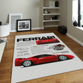 Ferrari F1 Rug F40 Vintage Cover Formula 1 Racing Carpet for