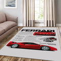 Ferrari F1 Rug F40 Vintage Cover Formula 1 Racing Carpet for