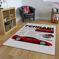 Ferrari F1 Rug F40 Vintage Cover Formula 1 Racing Carpet for