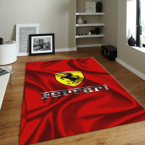 Ferrari F1 Rug Flag Waving Formula 1 Racing Carpet for Garage &