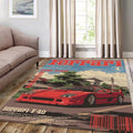 Ferrari F1 Rug F40 Vintage Cover Formula 1 Racing Carpet for