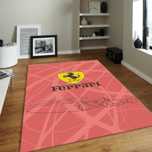 Ferrari F1 Rug F1 Car Tech Draw Formula 1 Racing Carpet for