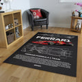 Ferrari F1 Rug, Tech Drawing/F1 Car
