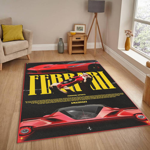 Ferrari F1 Rug Car Person Gift Formula 1 Racing Carpet for Garage