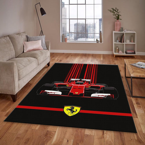 Ferrari F1 Rug Car Person Gift Formula 1 Racing Carpet for Garage