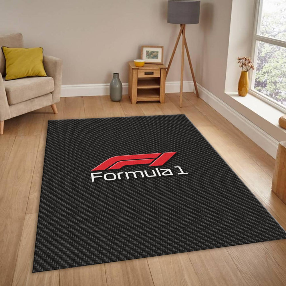 Ferrari F1 Rug F1 Carbon Pattern Formula 1 Racing Carpet for