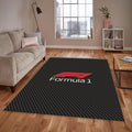 Ferrari F1 Rug F1 Carbon Pattern Formula 1 Racing Carpet for