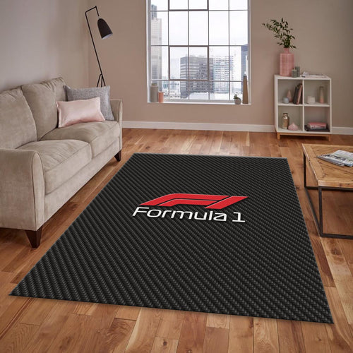 Ferrari F1 Rug F1 Carbon Pattern Formula 1 Racing Carpet for