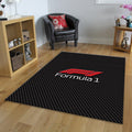 Ferrari F1 Rug F1 Carbon Pattern Formula 1 Racing Carpet for