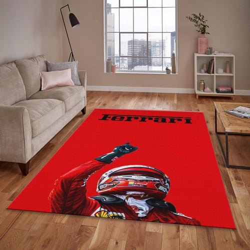 Ferrari F1 Rug Car Person Gift Formula 1 Racing Carpet for Garage