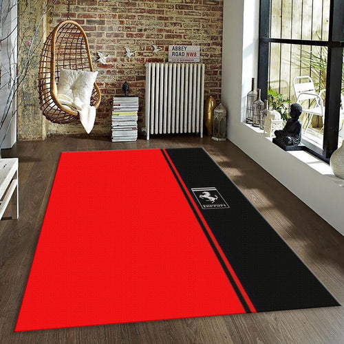 Ferrari F1 Rug Car Person Gift Formula 1 Racing Carpet for Garage